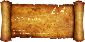 Léh Anita névjegykártya